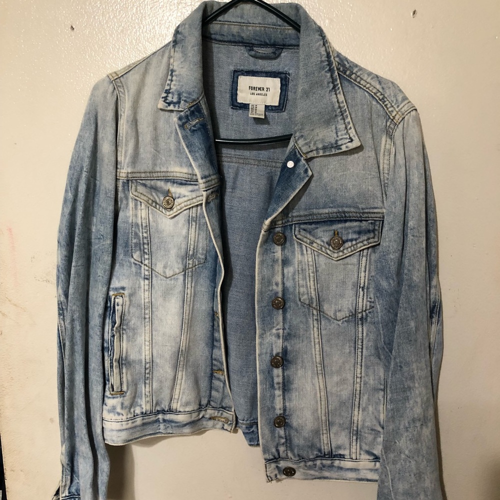 Acid wash jean jacket